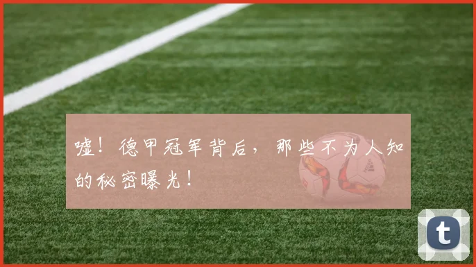 嘘！德甲冠军背后，那些不为人知的秘密曝光！